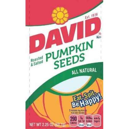 DAVID David Original Pumpkin Seeds 2.25 oz., PK12 2620046370
